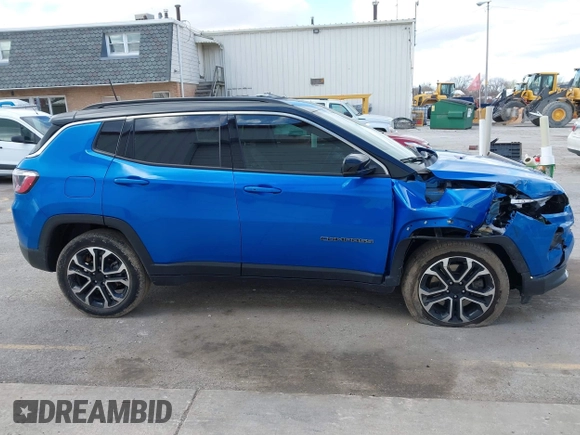 2023 Jeep Compass Limited with VIN 3C4NJDCN9PT519336, listed as a IAAI auction lot 41978460 with 35,272 mi miles and . Bid and sale history available at DreamBid. Image 13.