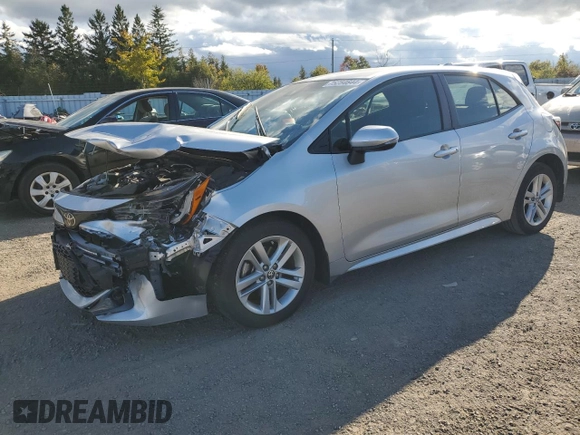 2022 Toyota Corolla Hatchback with VIN JTNK4MBE4N3167797, listed as a Copart auction lot 75254644 with 36,909 mi miles and Salvage Title. Bid and sale history available at carsss.com. Image 1.