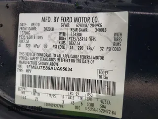 2010 Ford Explorer Eddie Bauer z VIN 1FMEU7E89AUA95634, wystawiony jako IAAI lot #40824094 z przebiegiem Nie podano mil oraz . Historia ofert i sprzedaży dostępna na DreamBid. Obrazek 9.