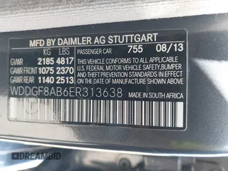 2014 Mercedes-Benz C 300 Sport with VIN WDDGF8AB6ER313638, listed as a IAAI auction lot 42067867 with 76,730 mi miles and . Bid and sale history available at DreamBid. Image 9.