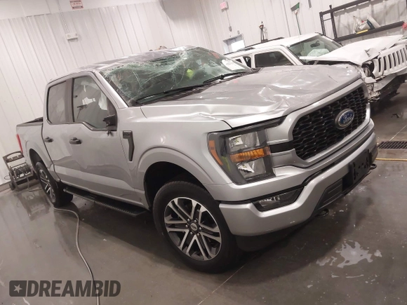 2023 Ford F-150 XL with VIN 1FTEW1EP6PFA97955, listed as a IAAI auction lot 41323417 with 39,440 mi miles. Bid and sale history available at carsss.com. Image 1.