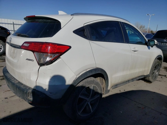 2022 Honda HR-V EX-L with VIN 3CZRU6H7XNM701160, listed as a Copart auction lot 42399715 with 36,819 mi miles and Salvage Title. Bid and sale history available at carsss.com. Image 3.