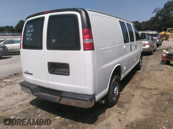 2021 Chevrolet Express Cargo with VIN 1GCWGAFP1M1244868, listed as a IAAI auction lot 42578406 with 62,764 mi miles and . Bid and sale history available at DreamBid. Image 4.