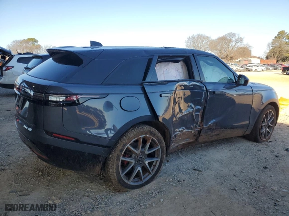 2024 Land Rover Range Rover Velar Dynamic SE with VIN SALYL2EXXRA389998, listed as a Copart auction lot 42361735 with 9,668 mi miles and Salvage Title. Bid and sale history available at carsss.com. Image 3.