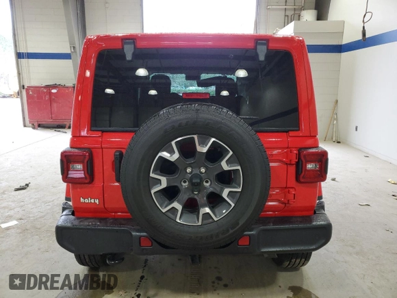 2024 Jeep Wrangler Sahara z VIN 1C4PJXEG8RW246069, wystawiony jako Copart lot #84146804 z przebiegiem 6 419 mil mil oraz Szkoda całkowita • Salvage title. Historia ofert i sprzedaży dostępna na DreamBid. Obrazek 6.