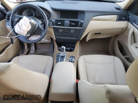 2014 BMW X3 xDrive28i with VIN 5UXWX9C51E0D19627, listed as a Copart auction lot 54874695 with Not Provided miles and Salvage Title. Bid and sale history available at DreamBid. Image 8.