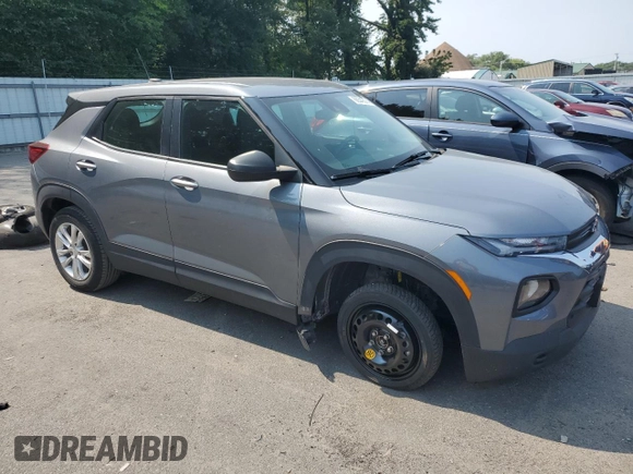 2022 Chevrolet TrailBlazer LS with VIN KL79MNSL1NB036031, listed as a Copart auction lot 66542074 with 56,764 mi miles and Salvage Title. Bid and sale history available at carsss.com. Image 4.