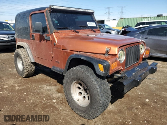 2001 Jeep Wrangler SE with VIN 1J4FA29P21P304534, listed as a Copart auction lot 50096735 with 161,181 mi miles and Salvage Title. Bid and sale history available at carsss.com. Image 4.