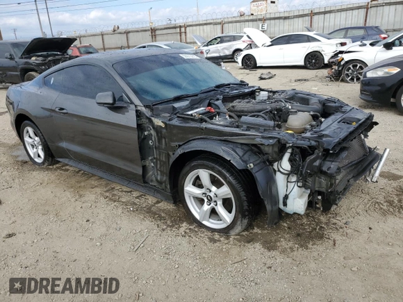 2017 Ford Mustang V6 with VIN 1FA6P8AM6H5287032, listed as a Copart auction lot 50973275 with 98,477 mi miles and Salvage Title. Bid and sale history available at carsss.com. Image 4.