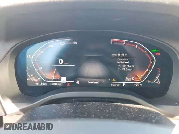 2020 BMW X3 xDrive30i with VIN 5UXTY5C07L9D65002, listed as a Copart auction lot 45898605 with 45,176 mi miles and Salvage Title. Bid and sale history available at DreamBid. Image 9.