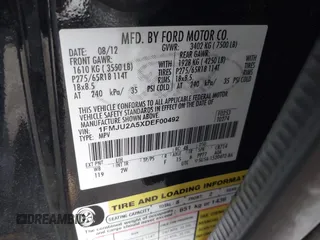 2013 Ford Expedition Limited with VIN 1FMJU2A5XDEF00492, listed as a IAAI auction lot 42166881 with 78,004 mi miles and . Bid and sale history available at DreamBid. Image 9.