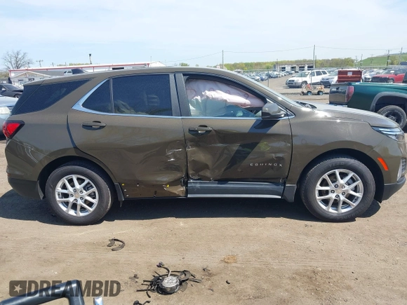 2023 Chevrolet Equinox LT with VIN 3GNAXUEG0PL248041, listed as a IAAI auction lot 42024733 with 56,458 mi miles and . Bid and sale history available at DreamBid. Image 13.