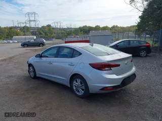 2020 Hyundai Elantra SEL with VIN 5NPD84LF7LH523895, listed as a IAAI auction lot 40605847 with 42,730 mi miles. Bid and sale history available at carsss.com. Image 3.