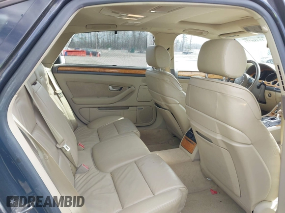 2005 Audi A8 L with VIN WAUML44E65N005541, listed as a IAAI auction lot 41488721 with 84,545 mi miles. Bid and sale history available at carsss.com. Image 8.