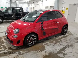 2013 FIAT 500 Turbo with VIN 3C3CFFHH3DT590801, listed as a Copart auction lot 52775845 with 119,252 mi miles and Salvage Title. Bid and sale history available at carsss.com. Image 1.