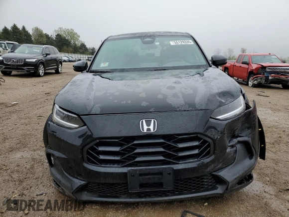 2024 Honda HR-V Sport with VIN 3CZRZ2H59RM726680, listed as a Copart auction lot 55129335 with 15,435 mi miles and Salvage title. Bid and sale history available at DreamBid. Image 5.