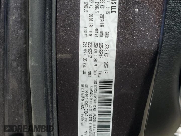 2016 Chrysler Town & Country S with VIN 2C4RC1HGXGR133547, listed as a Copart auction lot 52539484 with 128,309 mi miles and Non Repairable. Bid and sale history available at carsss.com. Image 13.