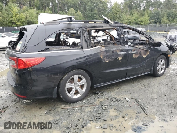 2019 Honda Odyssey EX-L with VIN 5FNRL6H70KB033362, listed as a Copart auction lot 73965474 with Not Provided miles and Salvage Title. Bid and sale history available at carsss.com. Image 3.