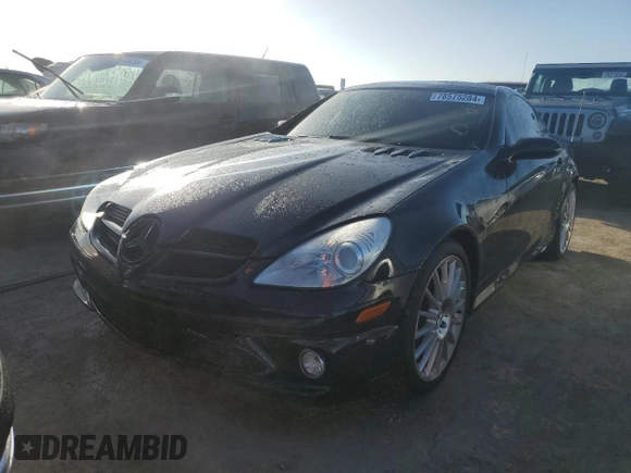 2008 Mercedes-Benz SLK-Class 5.5L AMG with VIN WDBWK73F28F177170, listed as a Copart auction lot 78575284 with 37,525 mi miles and Non Repairable. Bid and sale history available at carsss.com. Image 1.