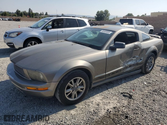 2005 Ford Mustang Deluxe with VIN 1ZVFT80N355182909, listed as a Copart auction lot 60485885 with 120,508 mi miles and Salvage title. Bid and sale history available at DreamBid. Image 1.