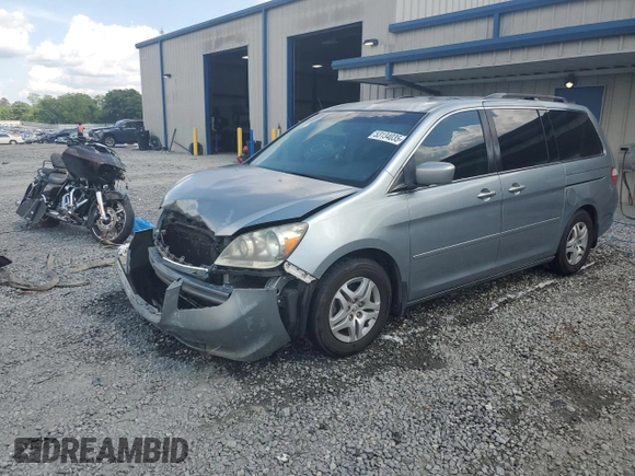 2006 Honda Odyssey EX with VIN 5FNRL38486B091892, listed as a Copart auction lot 53134035 with 154,449 mi miles and Salvage title. Bid and sale history available at DreamBid. Image 1.