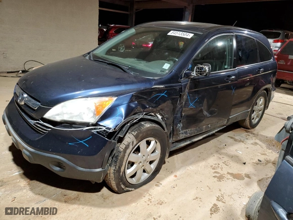 2007 Honda CR-V EX-L with VIN JHLRE38797C068756, listed as a Copart auction lot 84513504 with 0 mi miles and Salvage Title. Bid and sale history available at carsss.com. Image 1.