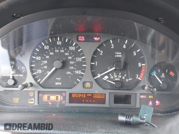 2000 BMW 3 Series 323i with VIN WBAAM3348YFP79534, listed as a IAAI auction lot 40734827 with 185,943 mi miles and . Bid and sale history available at DreamBid. Image 7.