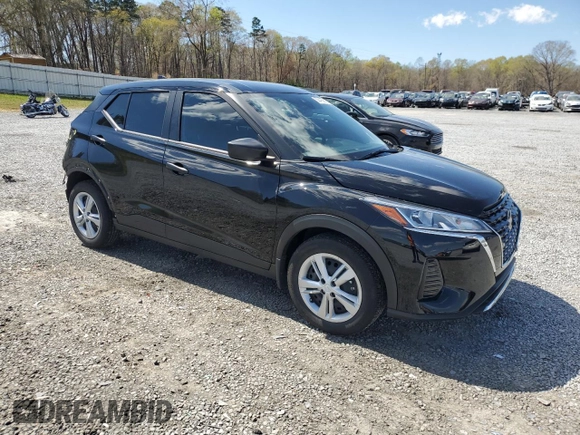 2024 Nissan Kicks S with VIN 3N1CP5BV9RL565865, listed as a Copart auction lot 50495815 with 8,343 mi miles and Salvage Title. Bid and sale history available at carsss.com. Image 4.