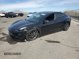 2021 Tesla Model 3 Standard Range Plus with VIN 5YJ3E1EA0MF997191, listed as a Copart auction lot 49659825 with 40,647 mi miles and Salvage Title. Bid and sale history available at DreamBid. Image 1.