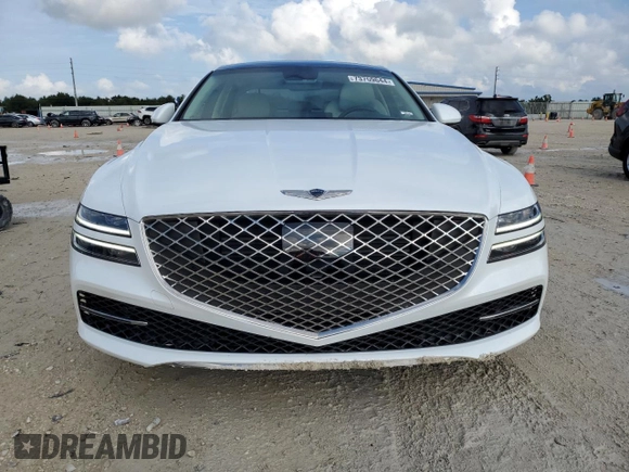 2023 Genesis G80 2.5T with VIN KMTGB4SC8PU146268, listed as a Copart auction lot 73759644 with 6,070 mi miles and Salvage Title. Bid and sale history available at carsss.com. Image 5.
