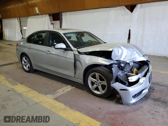 2015 BMW 3 Series 328i xDrive with VIN WBA3B5G50FNS13271, listed as a Copart auction lot 55094345 with 96,295 mi miles and Salvage Title. Bid and sale history available at carsss.com. Image 4.