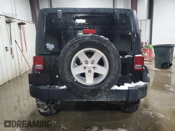 2018 Jeep Wrangler JK Unlimited Sport S with VIN 1C4BJWDG3JL854707, listed as a Copart auction lot 42000105 with 92,903 mi miles and Salvage Title. Bid and sale history available at carsss.com. Image 6.