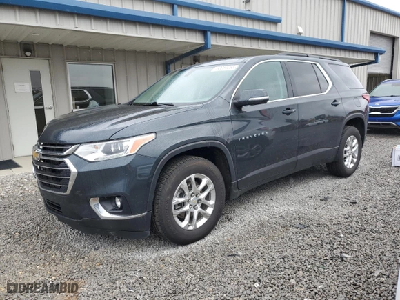 2021 Chevrolet Traverse LT Cloth with VIN 1GNEVGKW1MJ128644, listed as a Copart auction lot 50054265 with 104,024 mi miles and Salvage Title. Bid and sale history available at carsss.com. Image 1.