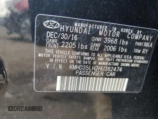 2017 Hyundai Elantra GT with VIN KMHD35LH2HU382474, listed as a Copart auction lot 70817034 with 126,739 mi miles and Clean Title. Bid and sale history available at carsss.com. Image 12.