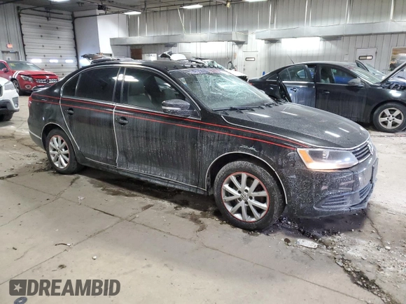 2011 Volkswagen Jetta Sedan SE with VIN 3VWDX7AJ1BM029372, listed as a Copart auction lot 42240005 with 0 mi miles and Non Repairable. Bid and sale history available at carsss.com. Image 4.
