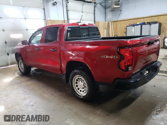 2023 Chevrolet Colorado 4WD Work Truck z VIN 1GCGTBEC4P1255873, wystawiony jako Copart lot #47452705 z przebiegiem 8 672 mil mil oraz Szkoda całkowita • Salvage title. Historia ofert i sprzedaży dostępna na DreamBid. Obrazek 2.