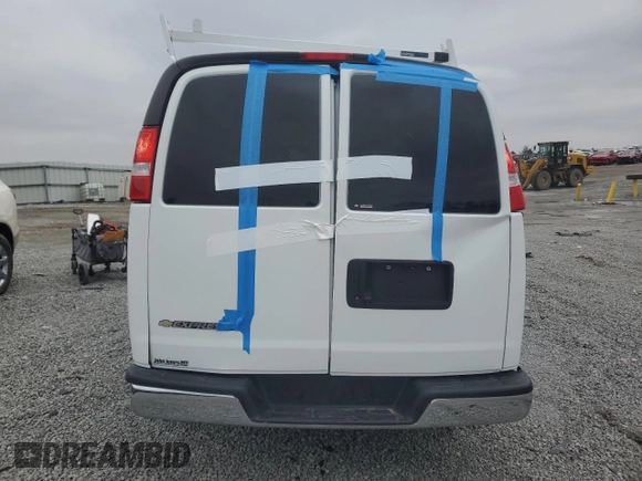 2022 Chevrolet Express Cargo with VIN 1GCWGAFP0N1177570, listed as a Copart auction lot 54801965 with 36,636 mi miles and Salvage title. Bid and sale history available at DreamBid. Image 6.