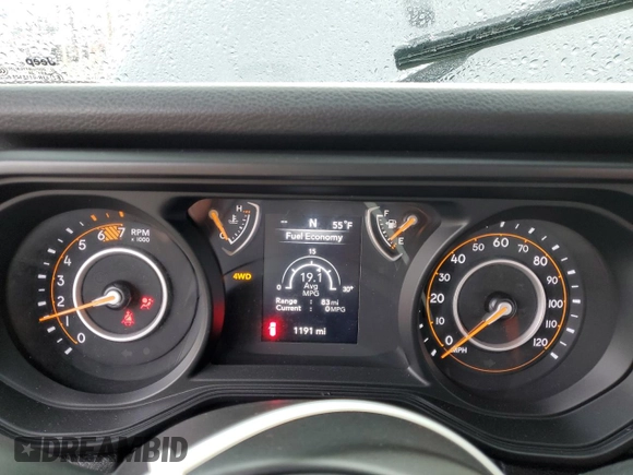 2024 Jeep Wrangler Willys with VIN 1C4PJXAG6RW368774, listed as a Copart auction lot 48961045 with 1,191 mi miles and Salvage title. Bid and sale history available at DreamBid. Image 9.