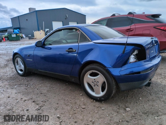 1998 Mercedes-Benz SLK-Class with VIN WDBKK47F9WF069844, listed as a Copart auction lot 51599175 with 109,098 mi miles and Salvage Title. Bid and sale history available at carsss.com. Image 2.