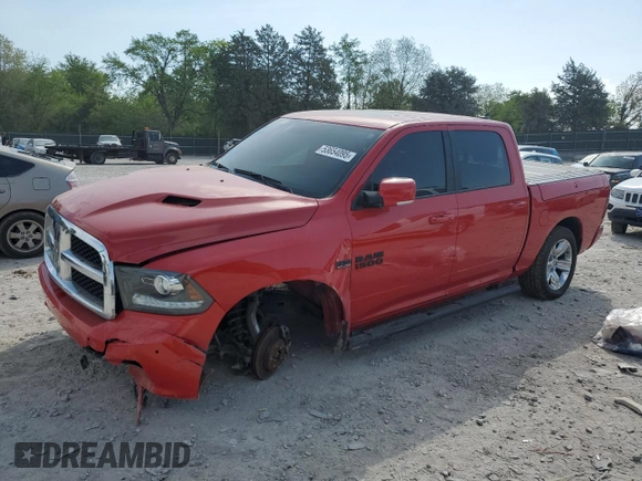 2018 Ram 1500 Night with VIN 1C6RR7MT7JS203829, listed as a Copart auction lot 53654095 with 0 mi miles and Salvage Title. Bid and sale history available at carsss.com. Image 1.