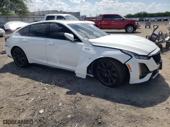2021 Cadillac CT5 V-Series with VIN 1G6DR5RW9M0134624, listed as a Copart auction lot 67149673 with 0 mi miles. Bid and sale history available at carsss.com. Image 4.