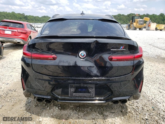 2022 BMW X4 M with VIN 5YM23EC02N9M62773, listed as a Copart auction lot 53100254 with 9566 miles and Salvage Title. Bid and sale history available at carsss.com. Image 6.