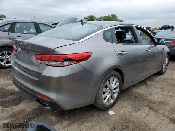 2017 Kia Optima LX with VIN 5XXGT4L37HG124988, listed as a Copart auction lot 79887794 with 168,031 mi miles and Salvage Title. Bid and sale history available at carsss.com. Image 3.