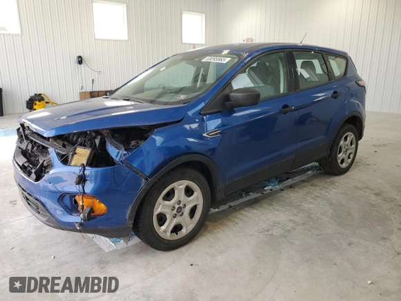 2018 Ford Escape S with VIN 1FMCU0F76JUA07983, listed as a Copart auction lot 53095965 with 168,920 mi miles and Salvage Title. Bid and sale history available at carsss.com. Image 1.