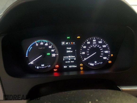 2017 Hyundai Sonata Hybrid SE with VIN KMHE24L19HA048576, listed as a Copart auction lot 53164213 with 101,715 mi miles. Bid and sale history available at carsss.com. Image 9.