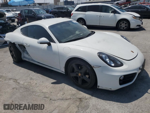 2015 Porsche Cayman with VIN WP0AA2A81FK160807, listed as a Copart auction lot 53611305 with 60,866 mi miles and Salvage Title. Bid and sale history available at DreamBid. Image 4.