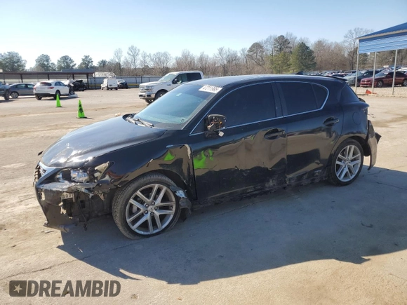 2014 Lexus CT 200h with VIN JTHKD5BH0E2178532, listed as a Copart auction lot 47211995 with 127,509 mi miles and Salvage Title. Bid and sale history available at DreamBid. Image 1.