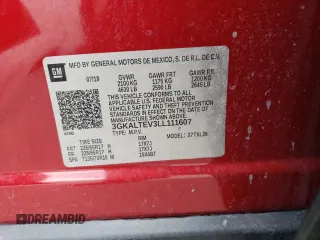 2020 GMC Terrain SLE z VIN 3GKALTEV3LL111607, wystawiony jako Copart lot #56259165 z przebiegiem Nie podano mil oraz Szkoda całkowita • Salvage title. Historia ofert i sprzedaży dostępna na DreamBid. Obrazek 13.