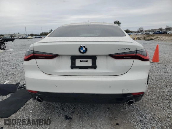 2023 BMW 4 Series 430i with VIN WBA53AP00PCL74865, listed as a Copart auction lot 89057895 with 9,000 mi miles and Salvage title. Bid and sale history available at DreamBid. Image 6.