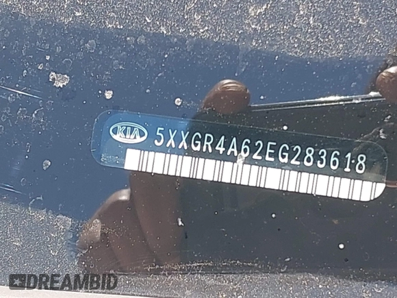 2014 Kia Optima SXL Turbo with VIN 5XXGR4A62EG283618, listed as a IAAI auction lot 42143349 with 82,070 mi miles and . Bid and sale history available at DreamBid. Image 12.